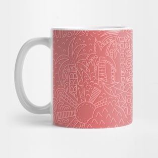 Polynesian Scenery Pink Mug